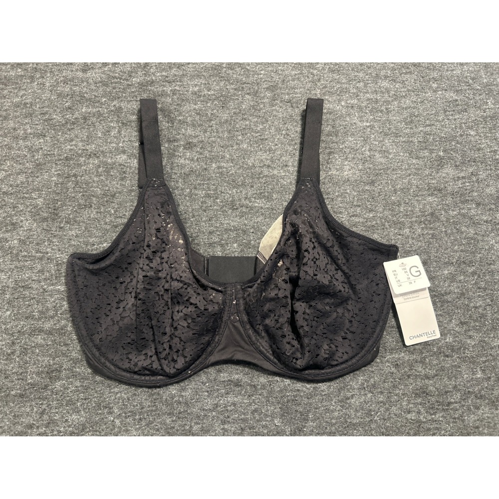 Chantelle Norah Underwire Bra Womens 38DDDD Black NEW Lace Full Coverage C13F10